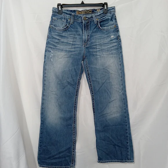 Vintage Buckle BKE Jeans Mens 32 X 32 Tyler Boot Cut Distressed Medium Wash Y2K - Picture 1 of 15